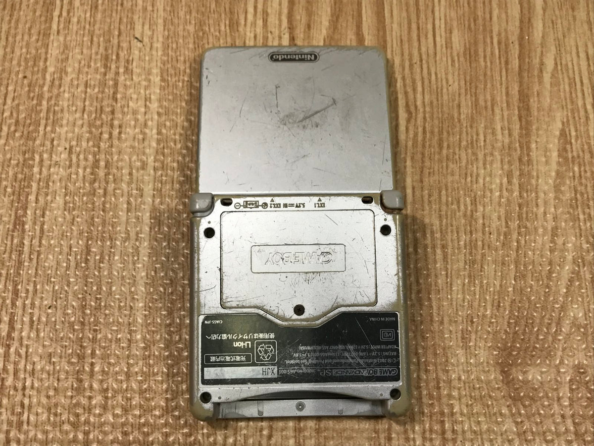 GameBoy Advance SP Platinum Silver Console Japan - Tested Working