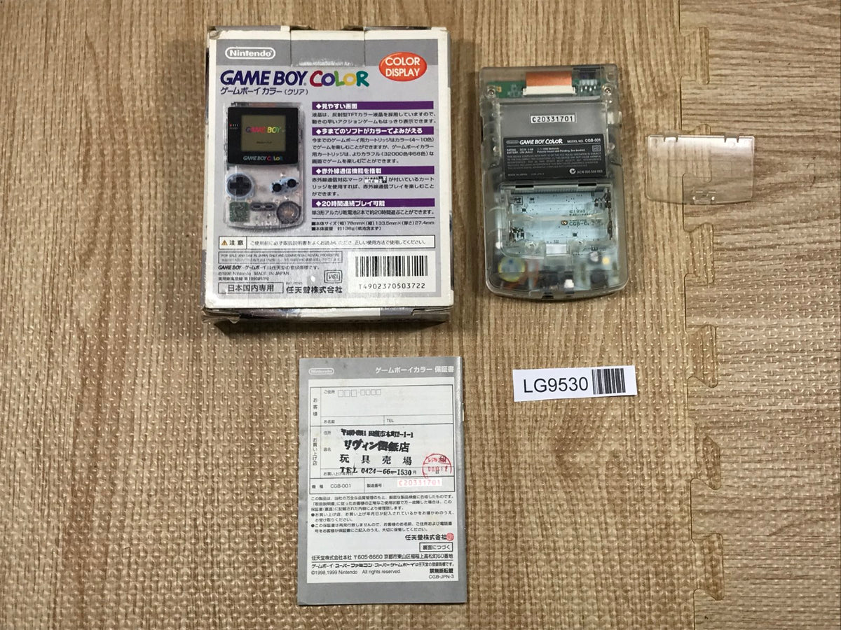 GameBoy Color Clear Console Boxed Nintendo Japan - Tested Working