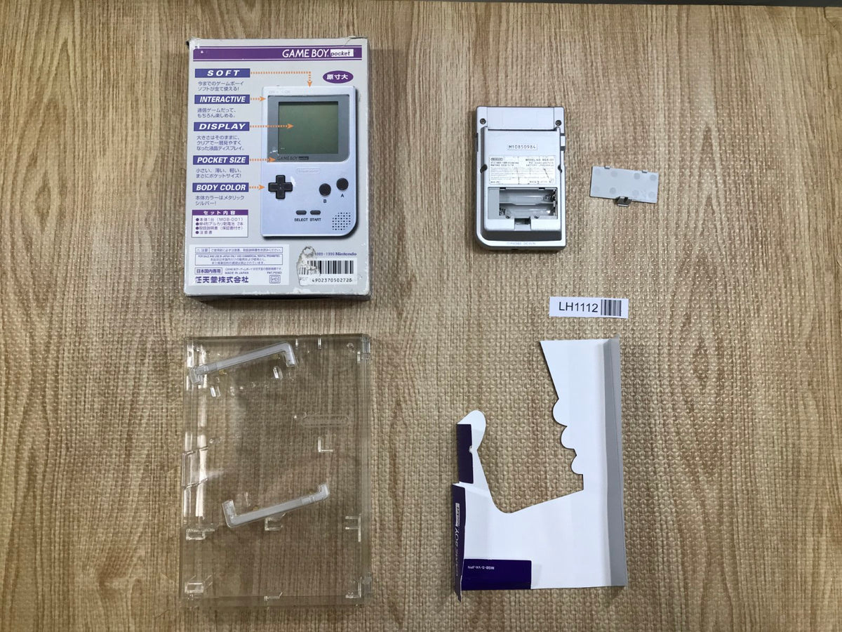 GameBoy Pocket Silver Console Boxed Nintendo Japan - Tested