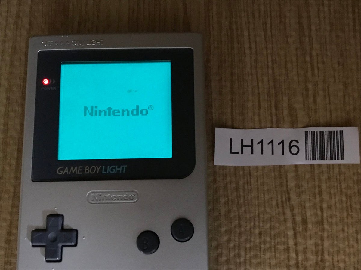 GameBoy Light Silver Console Nintendo Japan - Tested Working