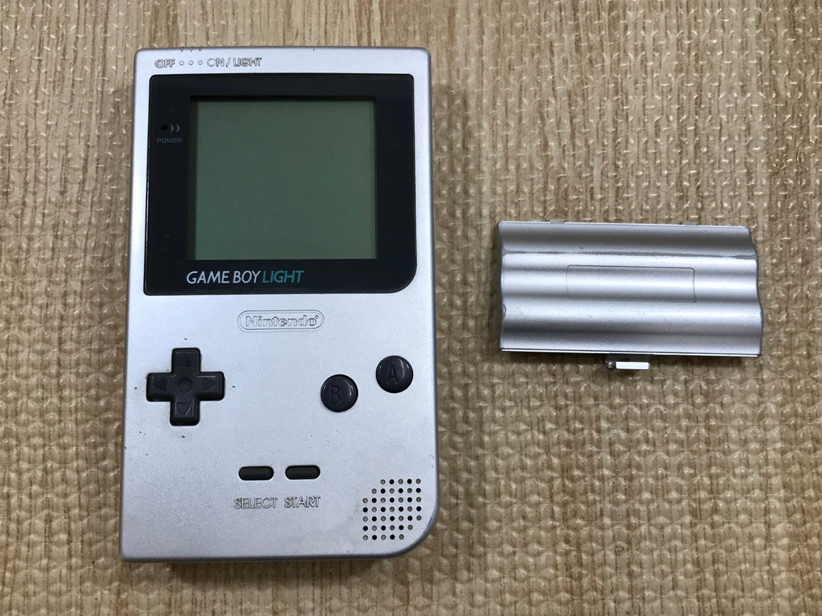 GameBoy Light Silver Console Nintendo Japan - Tested Working