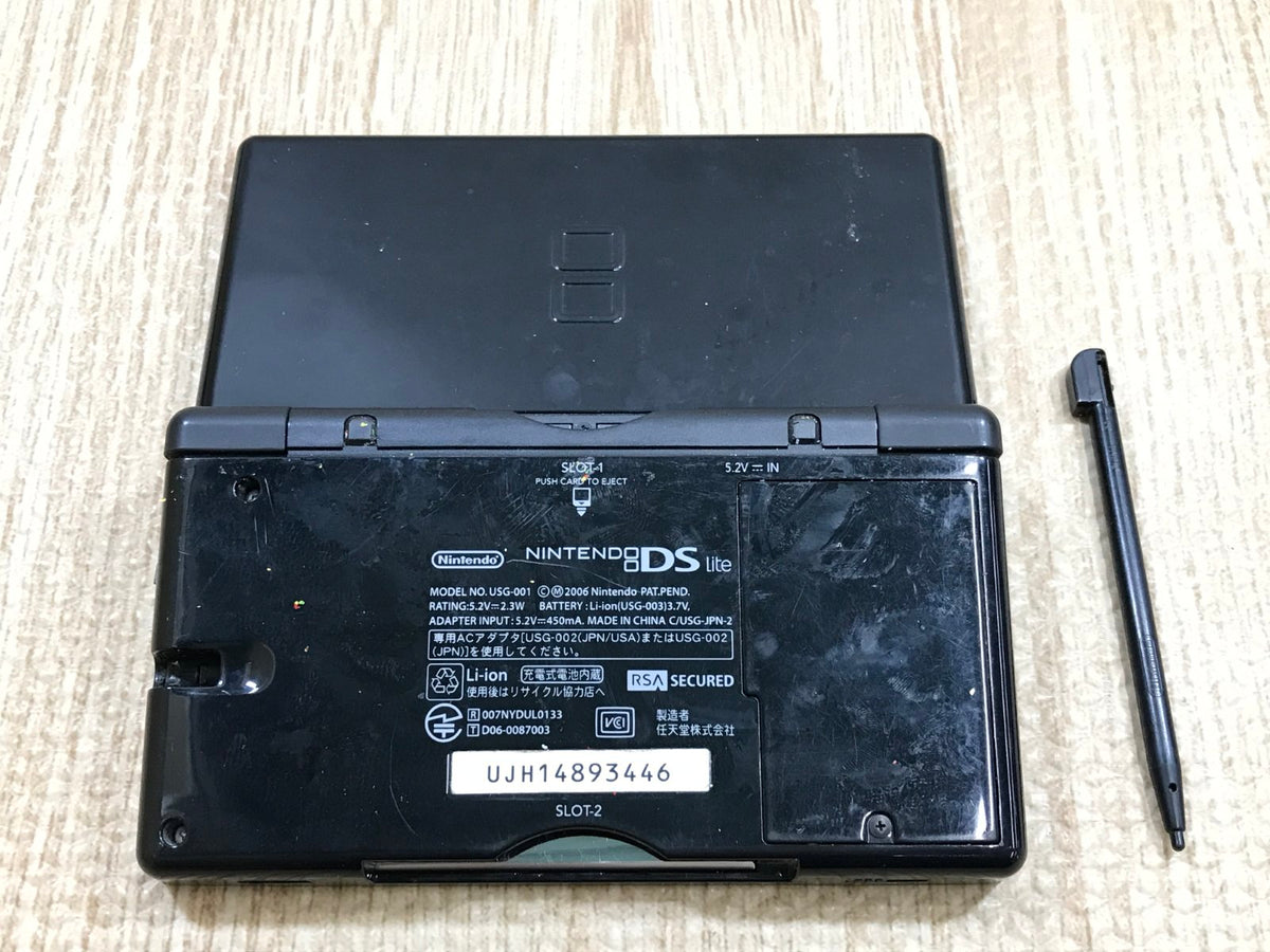 Nintendo DS Lite Jet Black Console Nintendo Japan - With Defects