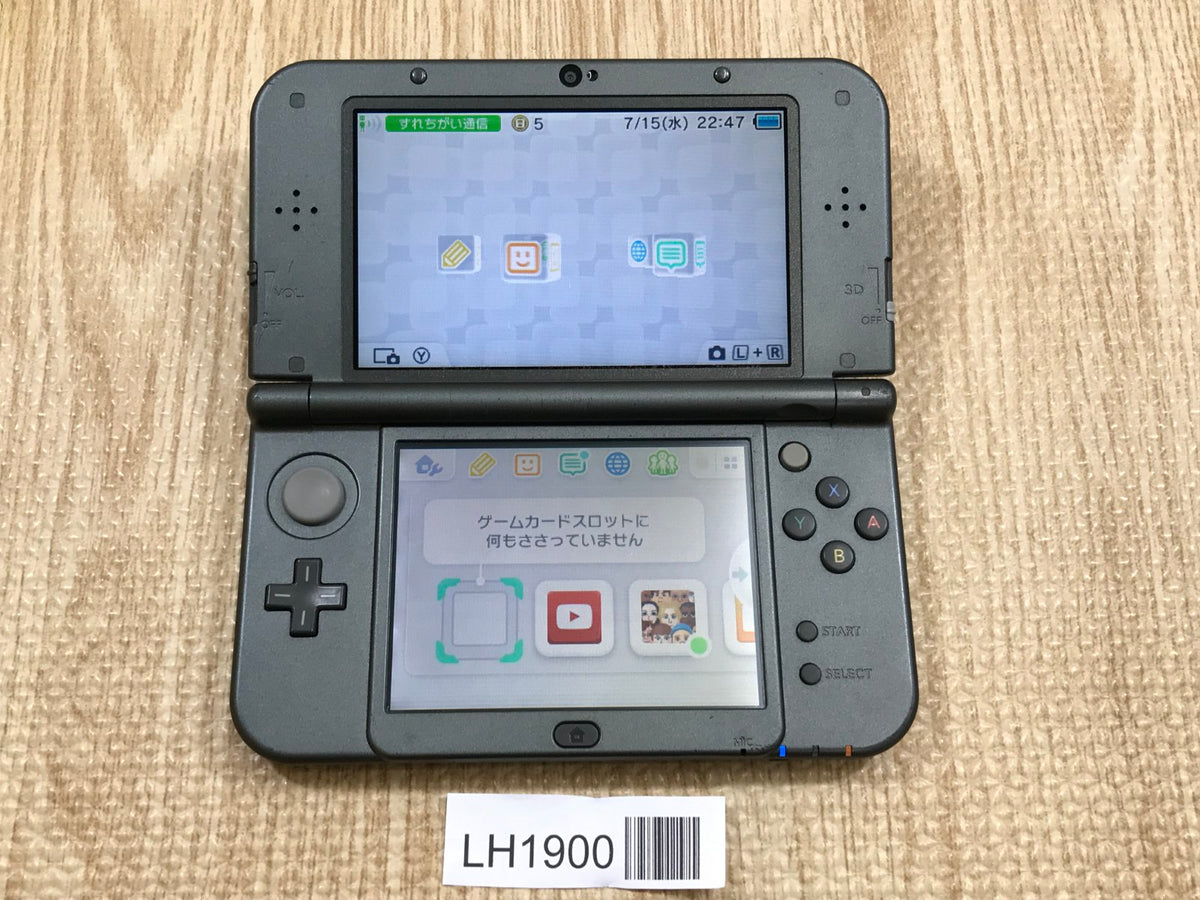 NEW 3DS LL XL METALLIC BLACK Console Japan - With Defects LH1900