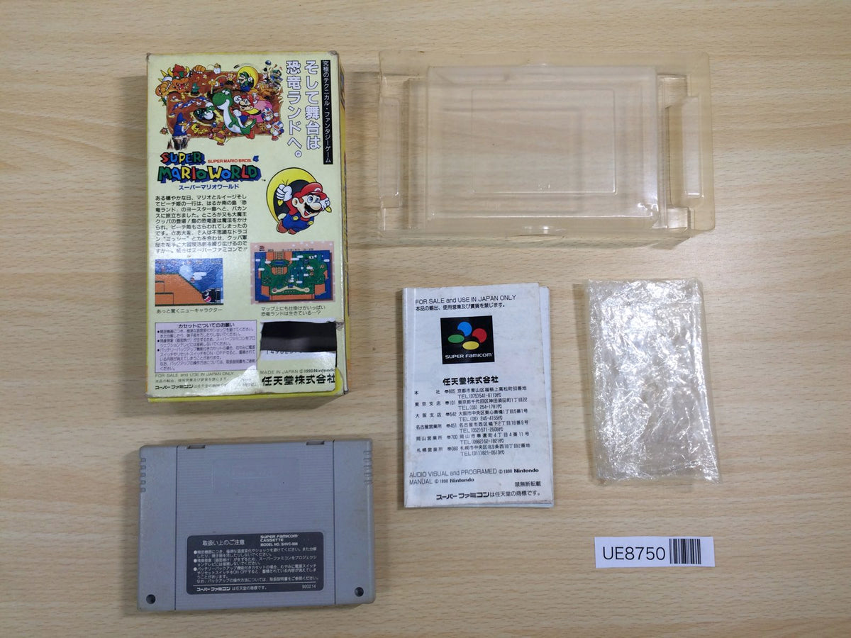 UE8750 Super Mario World BOXED SNES Super Famicom Japan