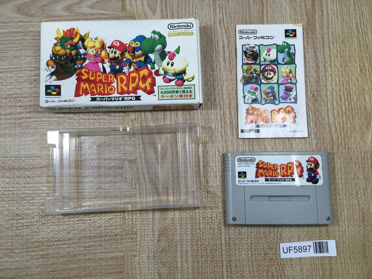 Super Mario RPG Boxed Nintendo Super Famicom SNES Japan - UF5897