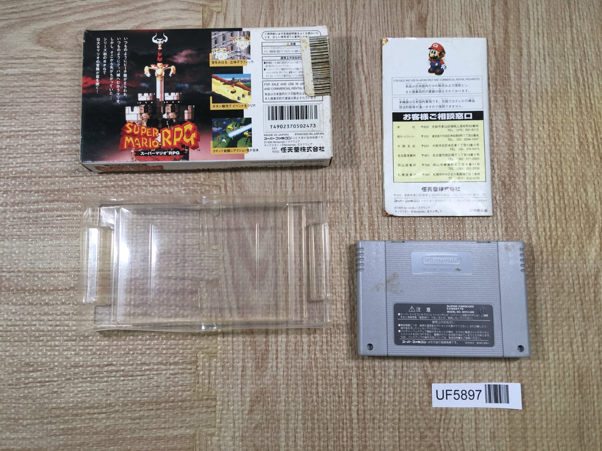 Super Mario RPG Boxed Nintendo Super Famicom SNES Japan - UF5897
