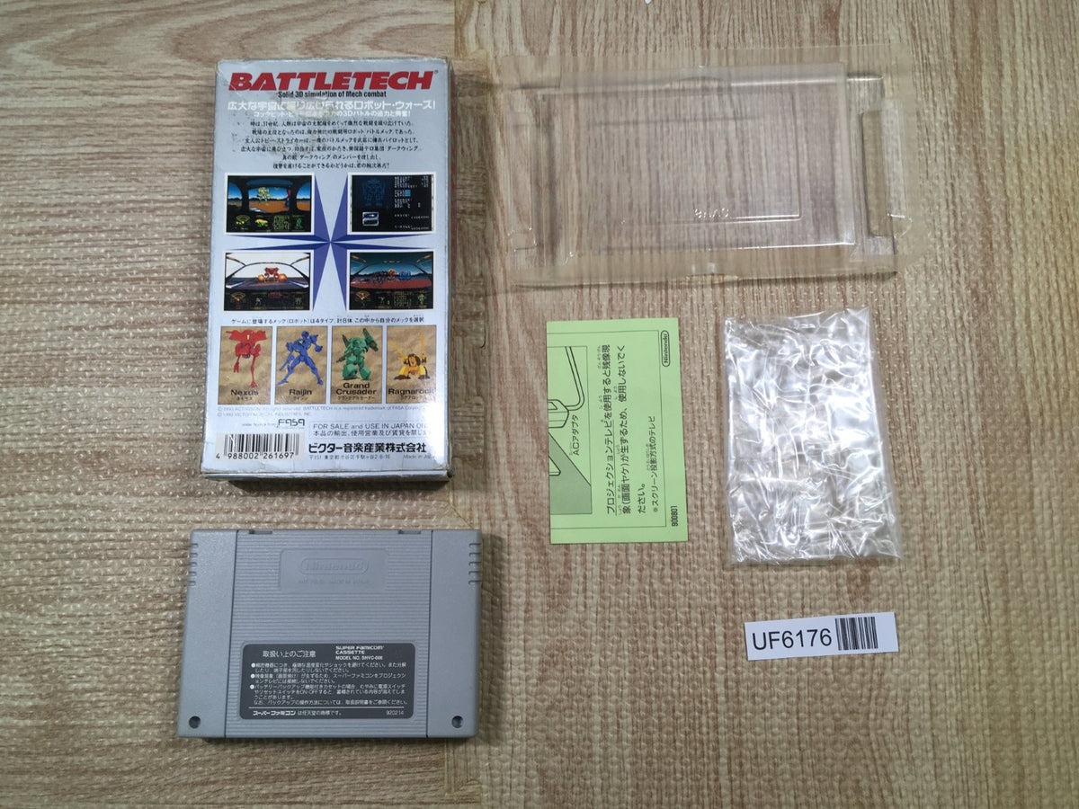 BattleTech MechWarrior Boxed Nintendo Super Famicom SNES Japan