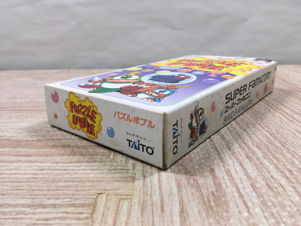 Puzzle Bobble Boxed Nintendo Super Famicom SNES Japan - UF6203