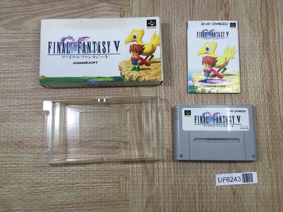 Final Fantasy 5 V Boxed Nintendo Super Famicom SNES Japan - UF6243