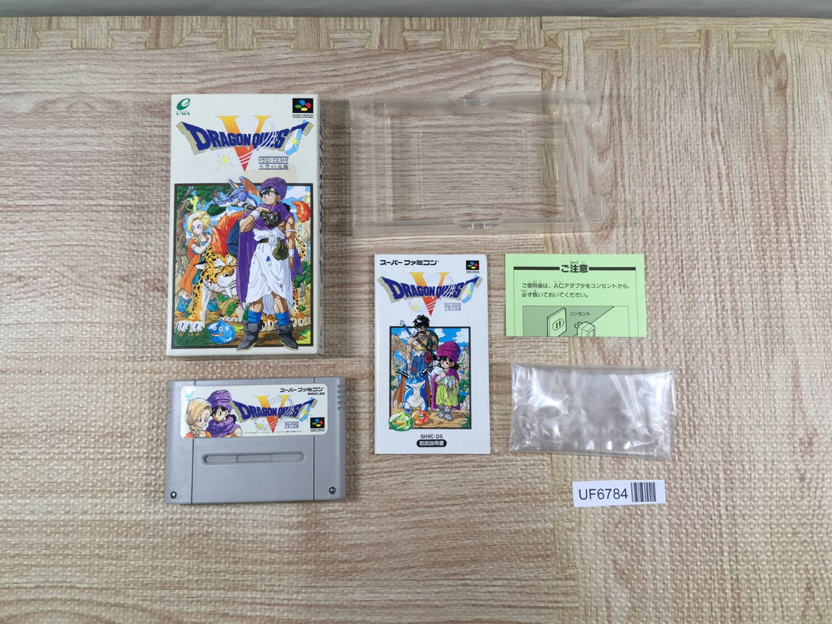 Dragon Quest V 5 Boxed Nintendo Super Famicom SNES Japan - UF6784