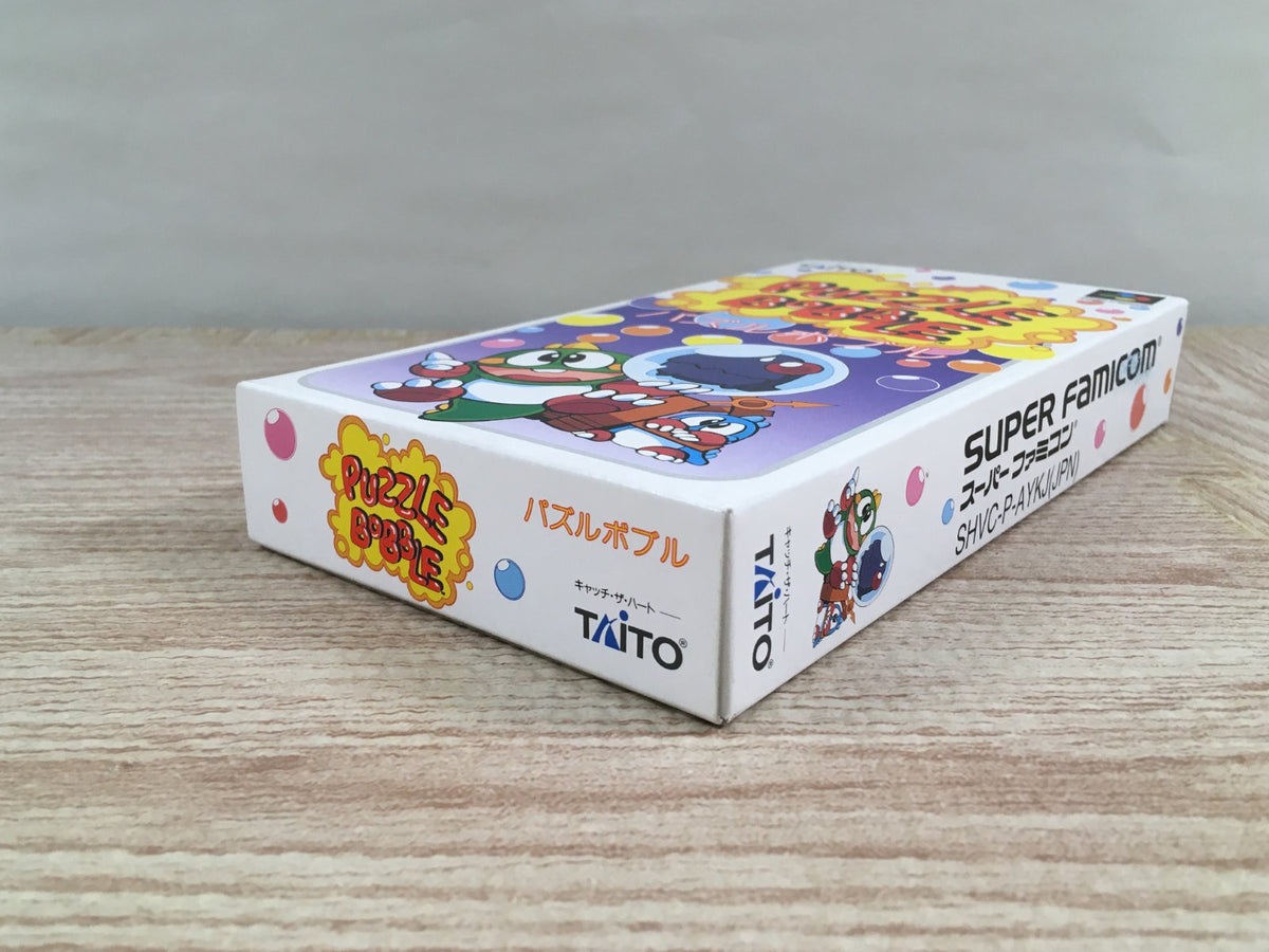 Puzzle Bobble Boxed Nintendo Super Famicom SNES Japan - UF8125