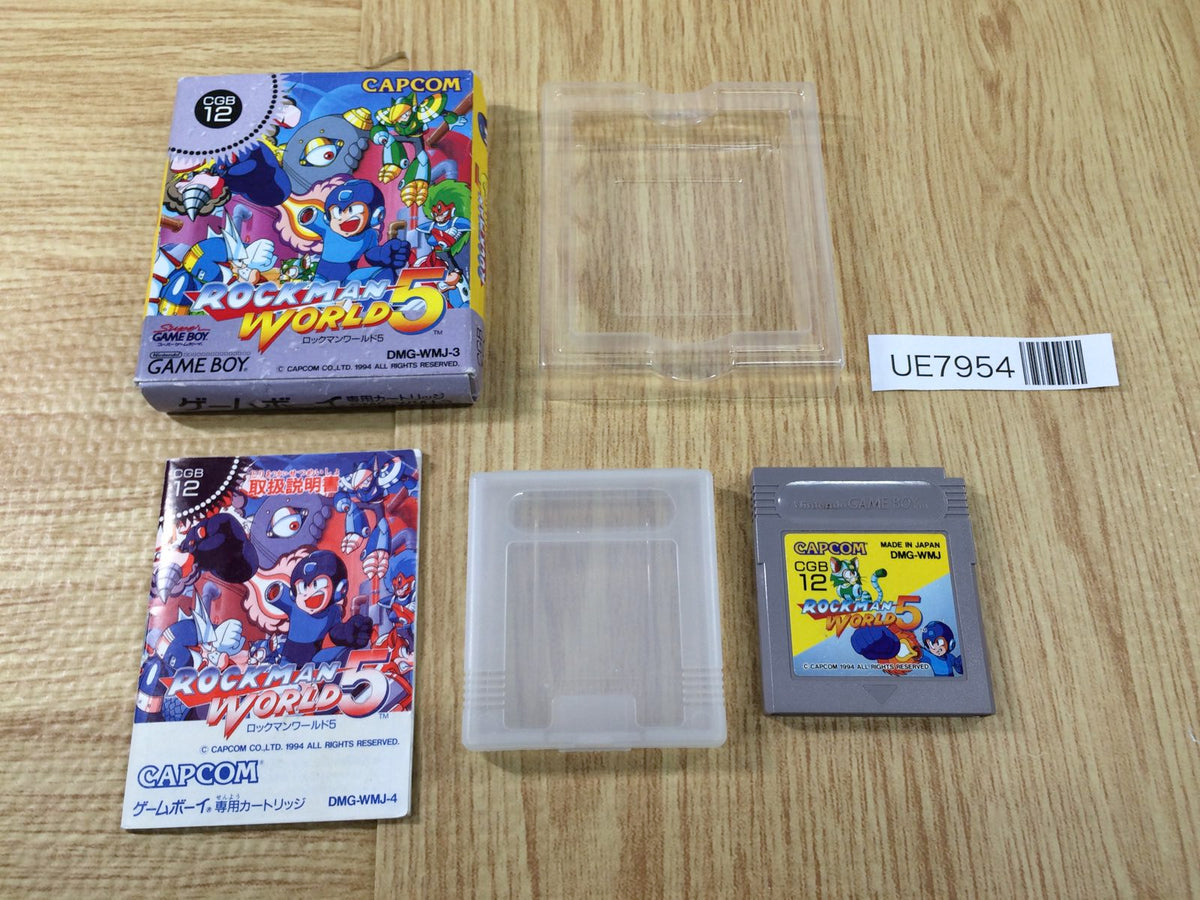 UE7954 Rockman World 5 Megaman BOXED GameBoy Game Boy Japan