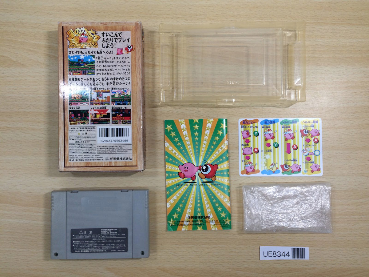 Kirby Super Deluxe Star Kirby's Fun Pak BOXED SNES Super Famicom