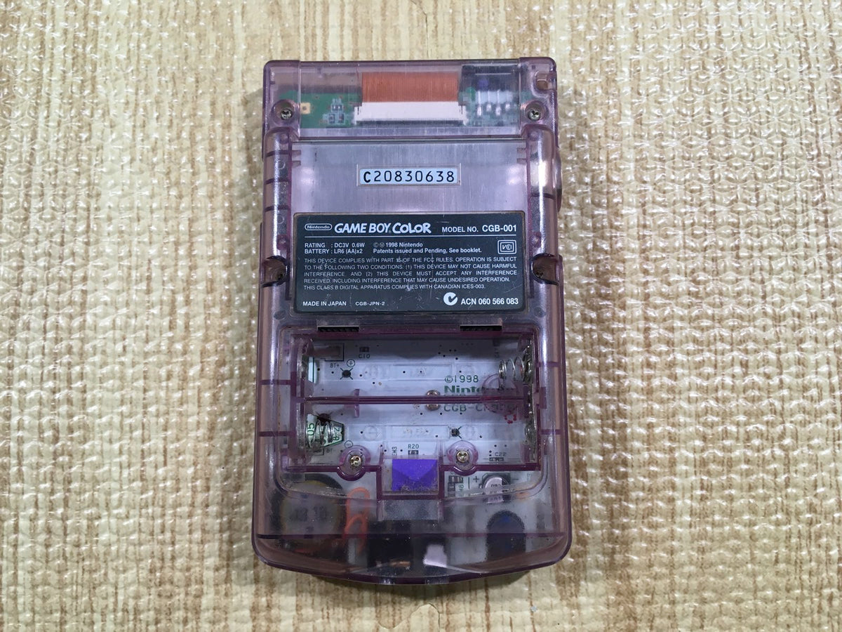 kh6086 Plz Read Item Condi GameBoy Color Clear Purple Game