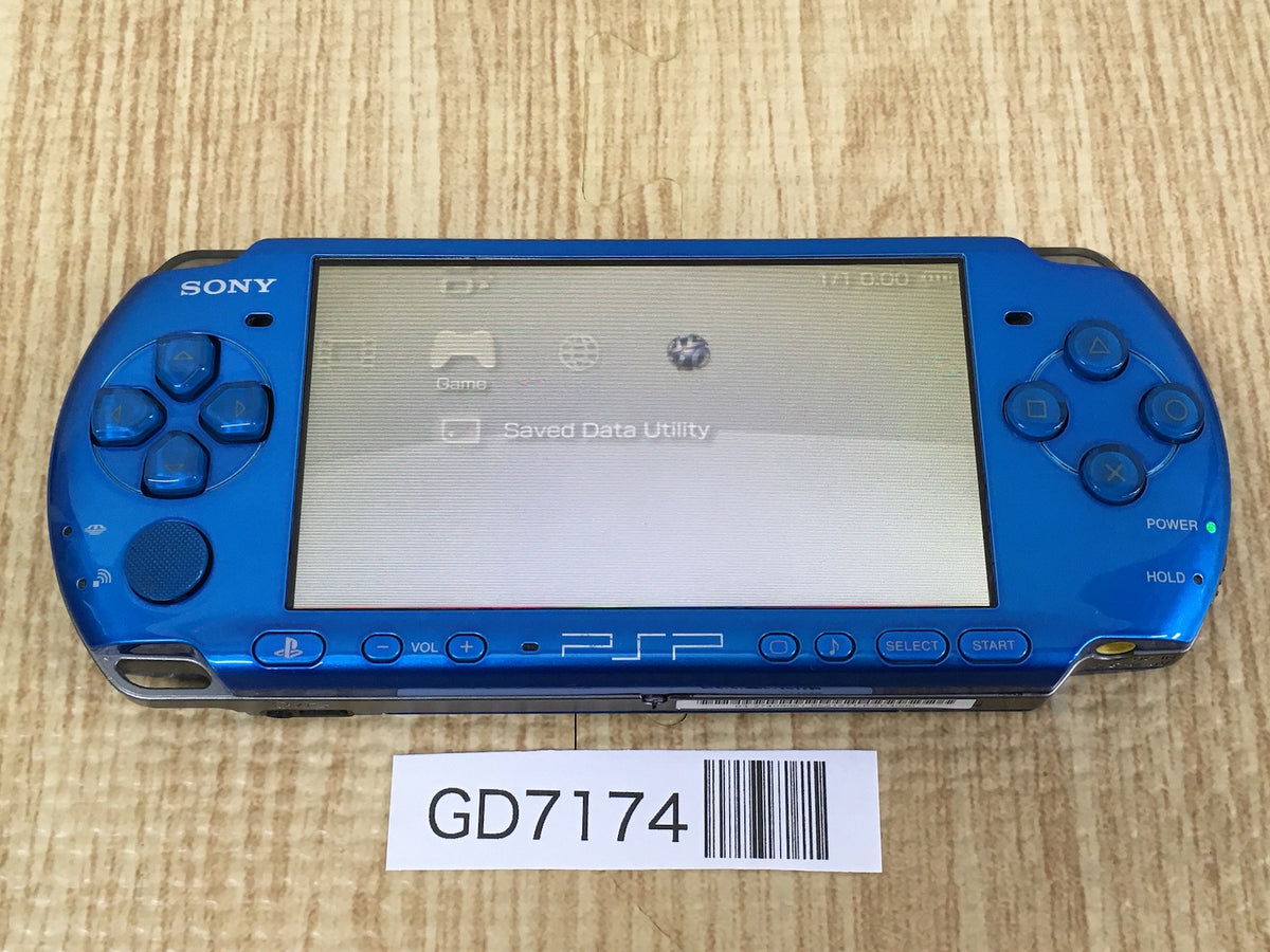 GD7174 Plz Read Item Condi PSP-3000 VIBRANT BLUE SONY PSP