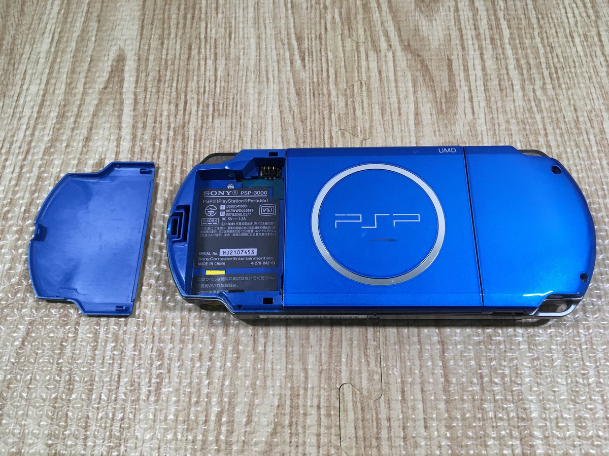 GD7183 No Battery PSP-3000 VIBRANT BLUE SONY PSP Console