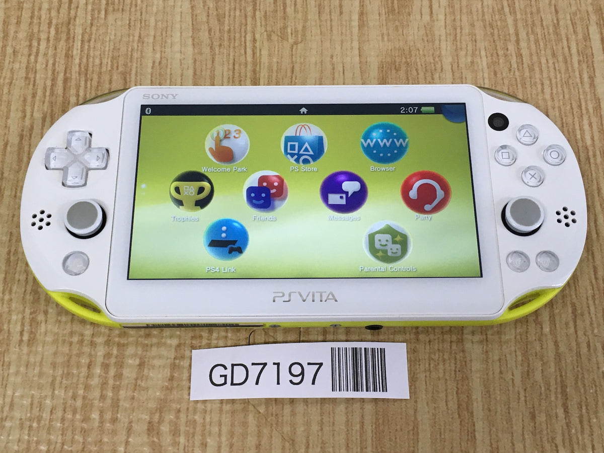 GD7197 Plz Read Item Co PS Vita PCH-2000 LIME GREEN WHITE