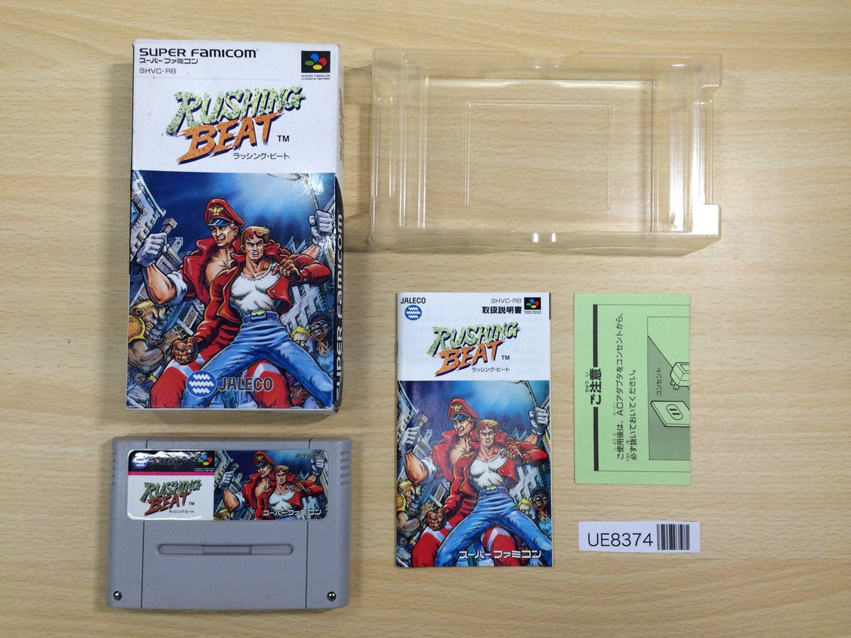 Rushing Beat Rival Turf! BOXED SNES Super Famicom Japan - UE8374