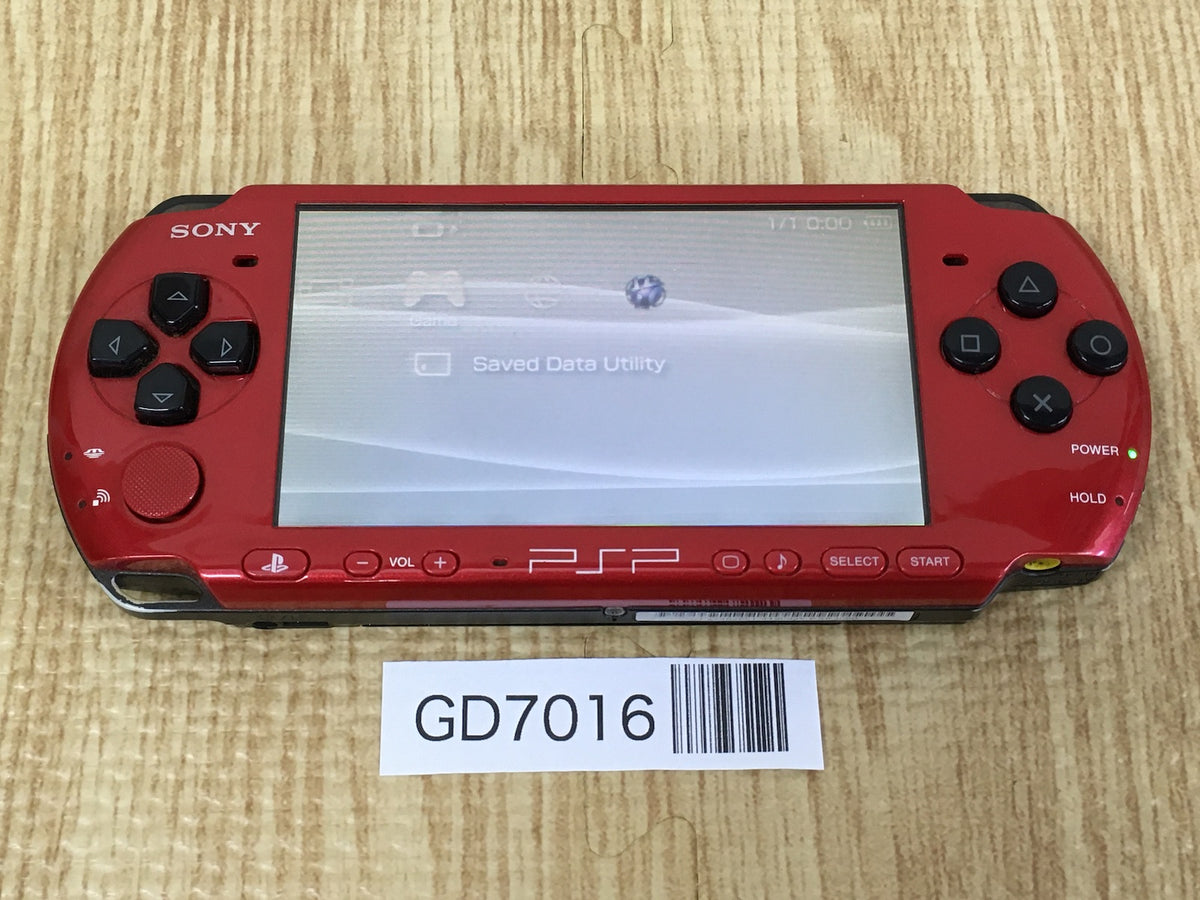 GD7016 With Defects - PSP-3000 RED & BLACK SONY PSP Console Japan