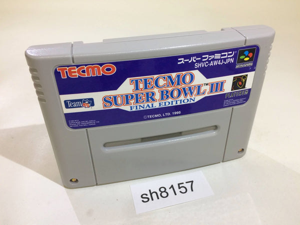 sh8157 Tecmo Super Bowl III 3 Final Edition SNES Super Famicom Japan