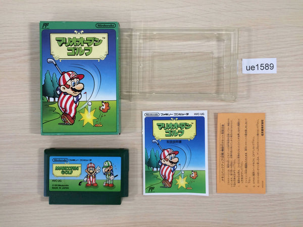 ue1589 Mario Open Golf BOXED NES Famicom Japan