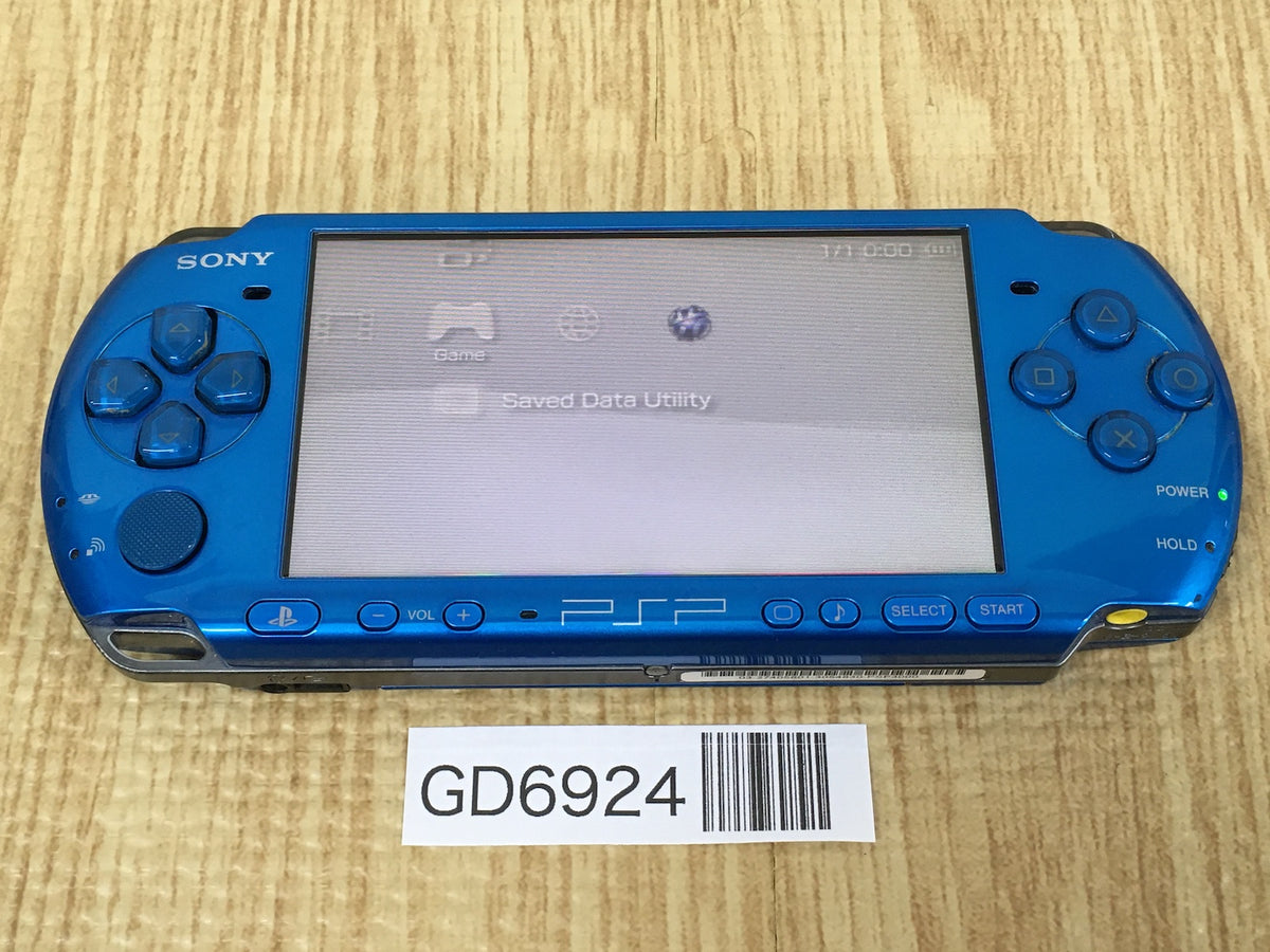 GD6924 With Defects - PSP-3000 VIBRANT BLUE SONY PSP Console Japan