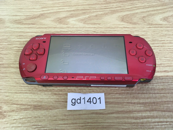 gd1401 Plz Read Item Condi PSP-3000 RADIANT RED SONY PSP Console Japan
