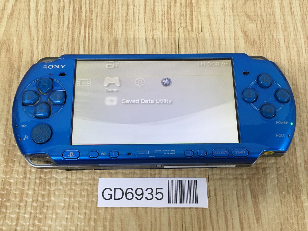 GD6935 With Defects - PSP-3000 VIBRANT BLUE SONY PSP Console Japan