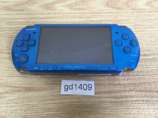 gd1409 Plz Read Item Condi PSP-3000 VIBRANT BLUE SONY PSP Console Japan