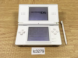 LC3279 Tested Working - No Battery Nintendo DS Lite Crystal White Console Japan