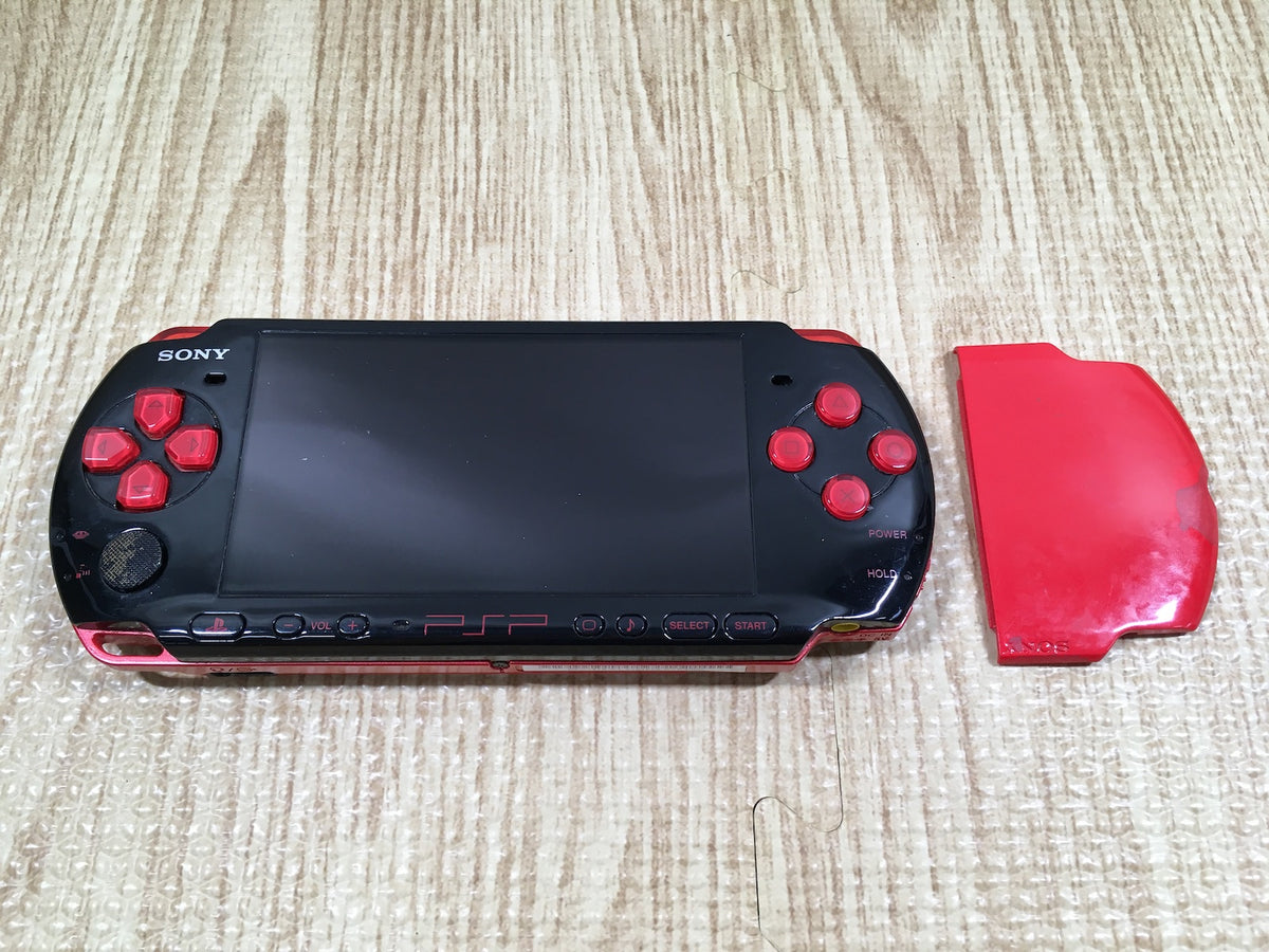 GD6948 Plz Read Item Condi PSP-3000 BLACK & RED SONY PSP