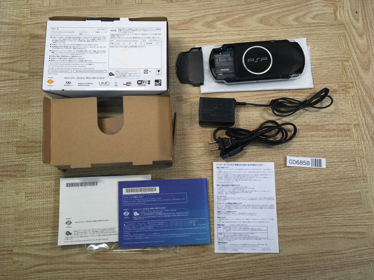 GD6858 PSP-3000 PIANO BLACK BOXED SONY PSP Console Japan