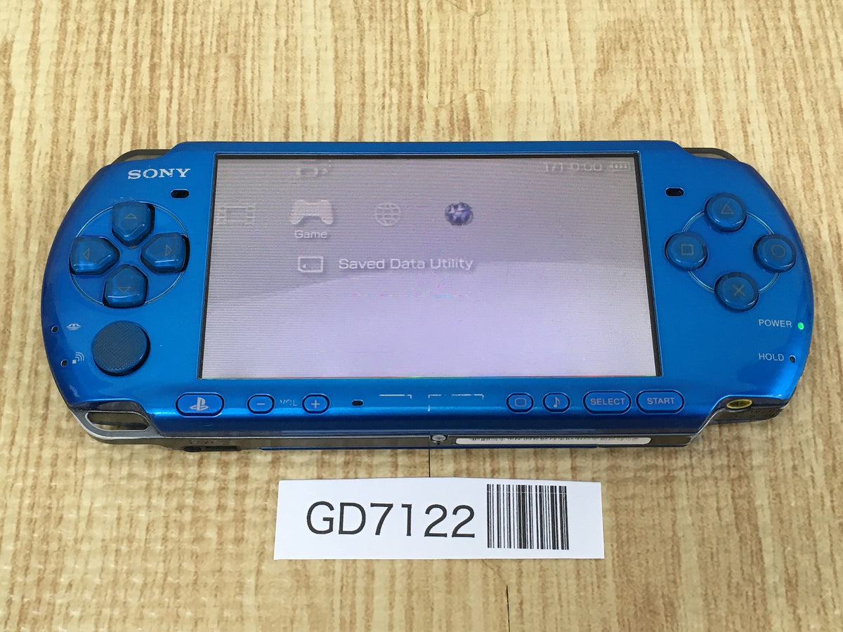 GD7122 With Defects - PSP-3000 VIBRANT BLUE SONY PSP Console Japan