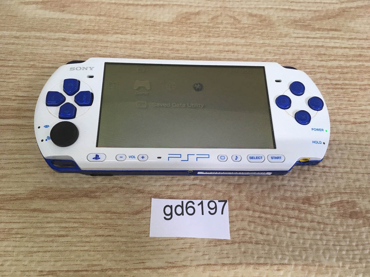 GD6197 With Defects - PSP-3000 WHITE & BLUE SONY PSP Console Japan