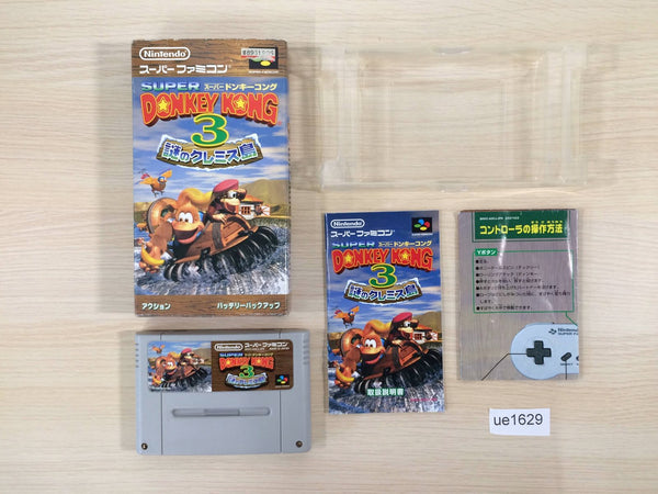 ue1629 Super Donkey Kong Country 3 BOXED SNES Super Famicom Japan
