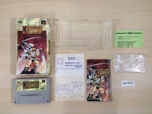 ue1632 Feda The Emblem Of Justice BOXED SNES Super Famicom Japan