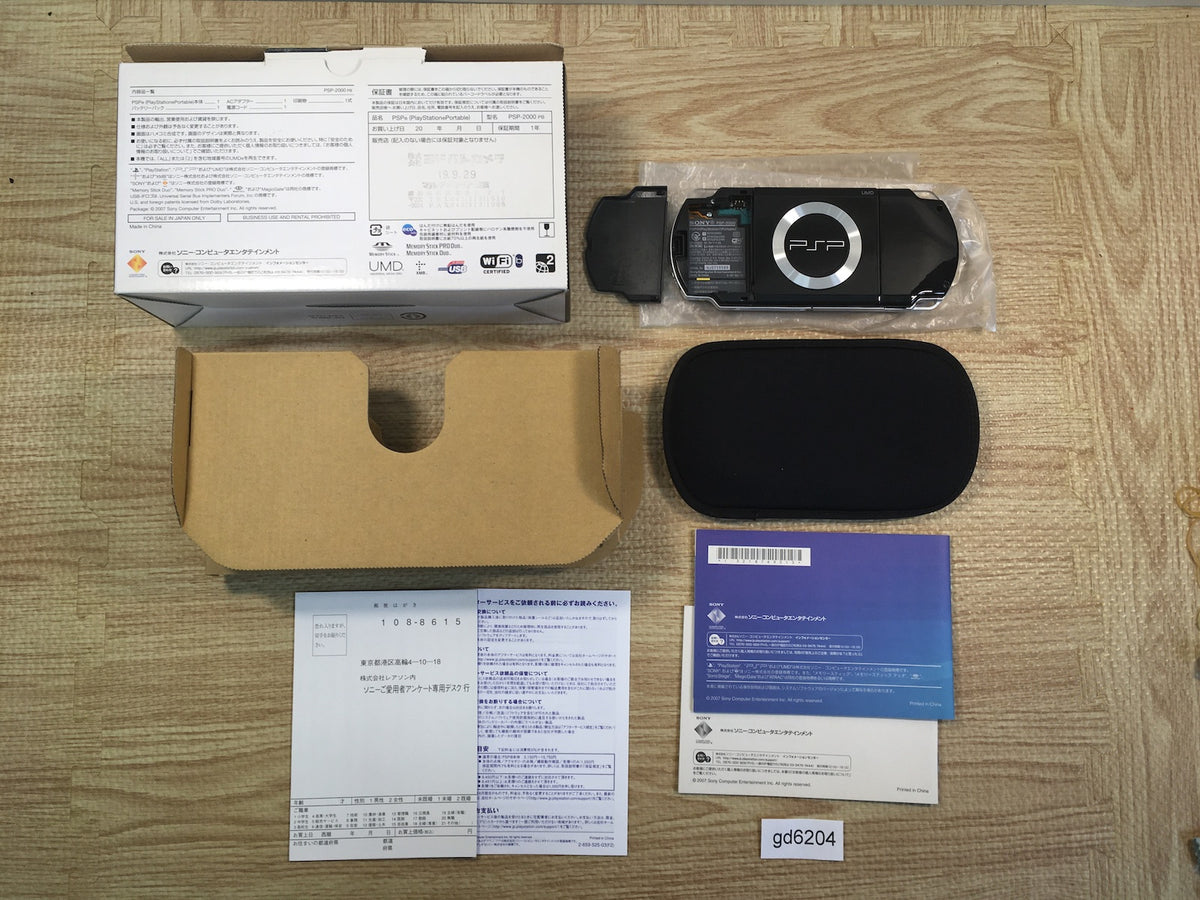 GD6204 PSP-2000 PIANO BLACK BOXED SONY PSP Console Japan