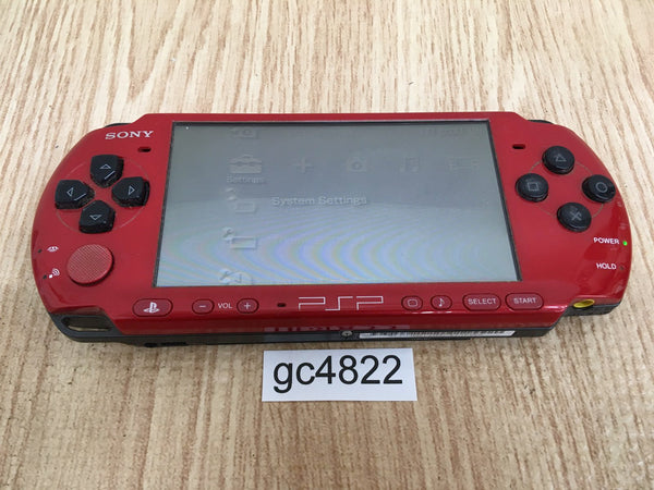 gc4822 Plz Read Item Condi PSP-3000 RED & BLACK SONY PSP Console Japan
