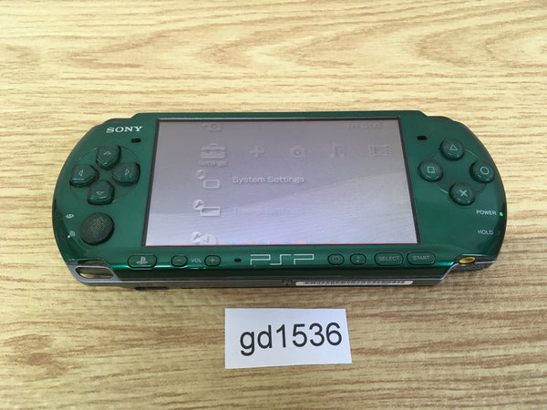 gd1536 Plz Read Item Condi PSP-3000 SPIRITED GREEN SONY PSP Console Japan
