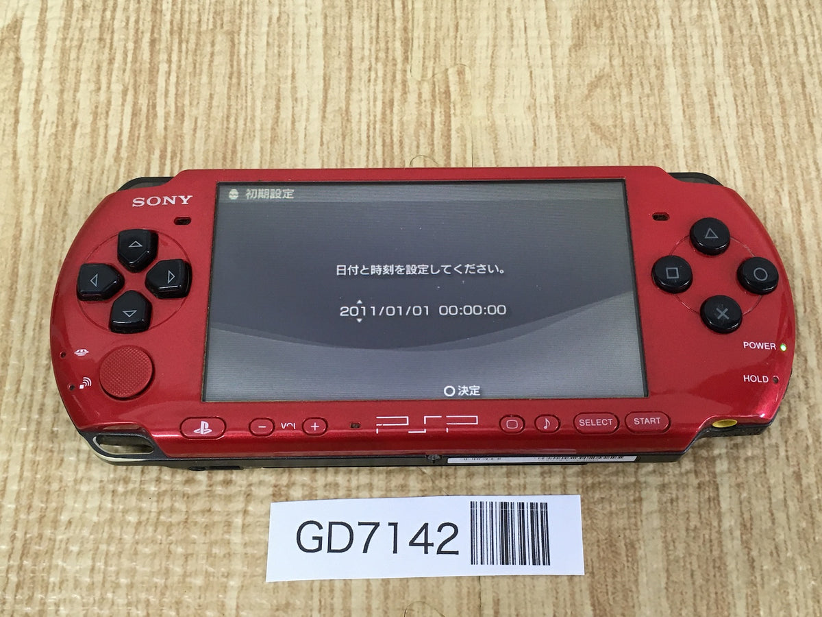 GD7142 With Defects - PSP-3000 RED & BLACK SONY PSP Console Japan