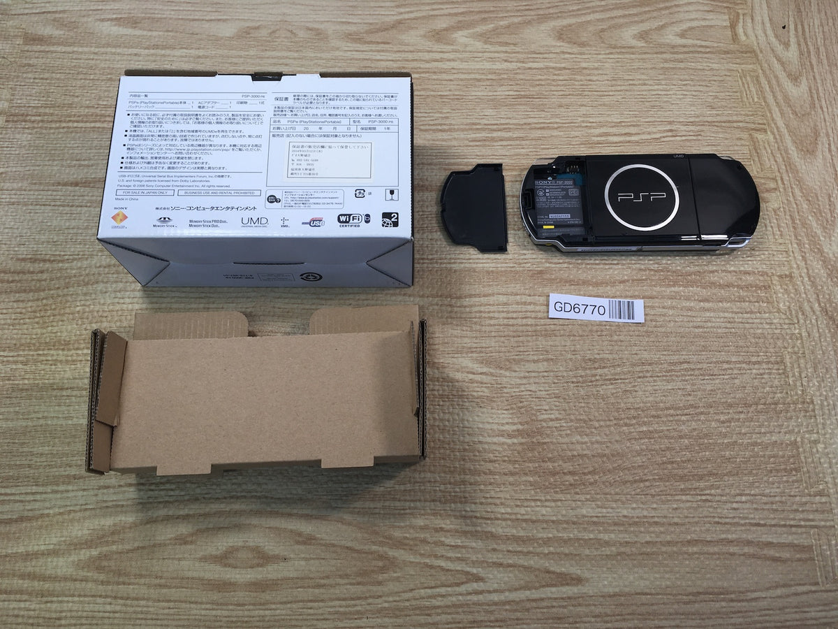 GD6770 PSP-3000 PIANO BLACK BOXED SONY PSP Console Japan