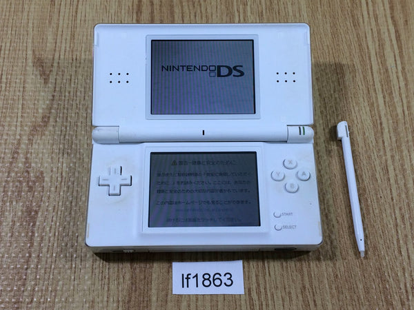 lf1863 Plz Read Item Condi Nintendo DS Lite Crystal White Console Japan