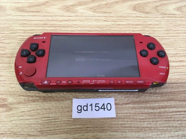 gd1540 Plz Read Item Condi PSP-3000 RED & BLACK SONY PSP Console Japan