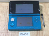 LF4430 Tested Working - No Battery Nintendo 3DS Aqua Blue Console Japan