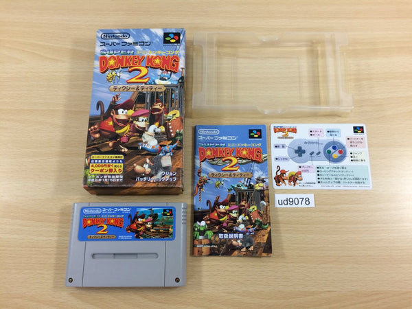 ud9078 Super Donkey Kong Country 2 BOXED SNES Super Famicom Japan