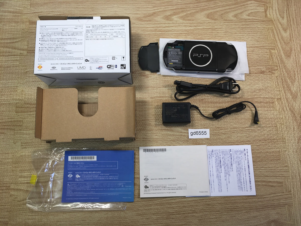 gd6555 PSP-3000 PIANO BLACK BOXED SONY PSP Console Japan