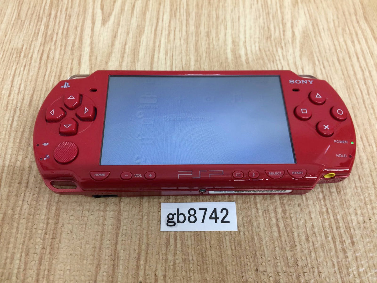 PSポータブル PSP2000 GB8742 No Battery PSP-2000 DEEP RED SONY PSP Console Japan