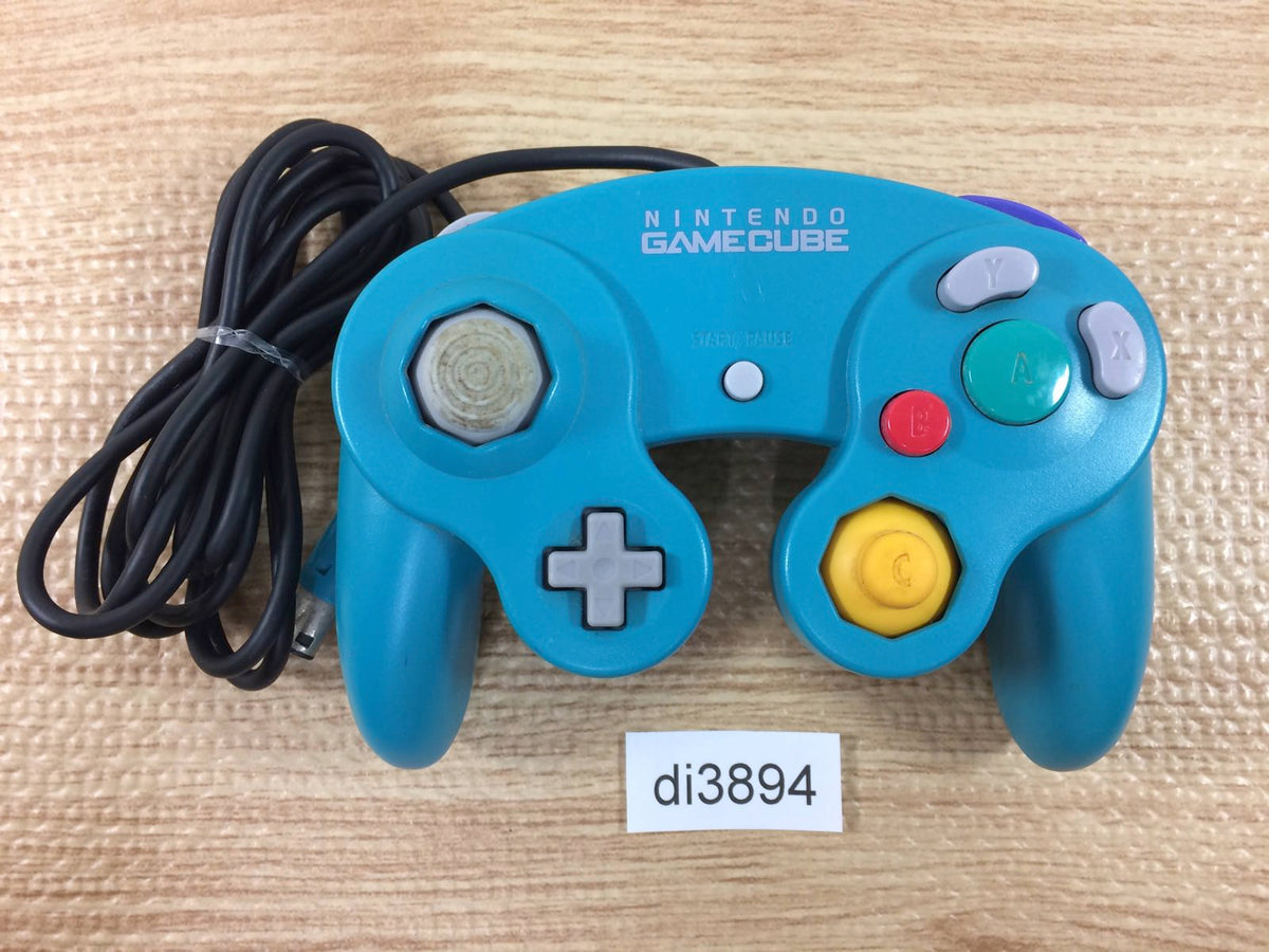 DI3894 Plz Read Item Co Game Cube Controller Emerald Blue GameCube