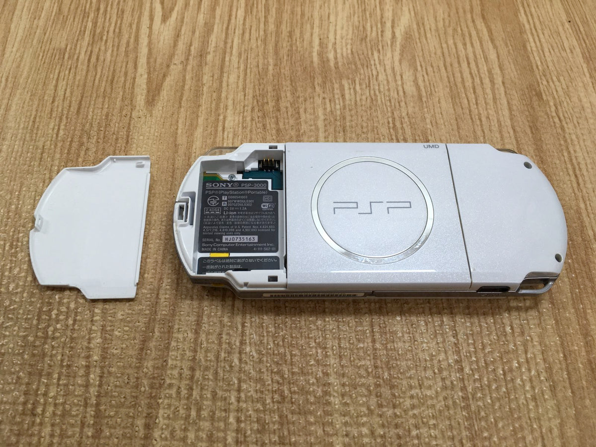 gc1868 No Battery PSP-3000 PEARL WHITE SONY PSP Console Japan