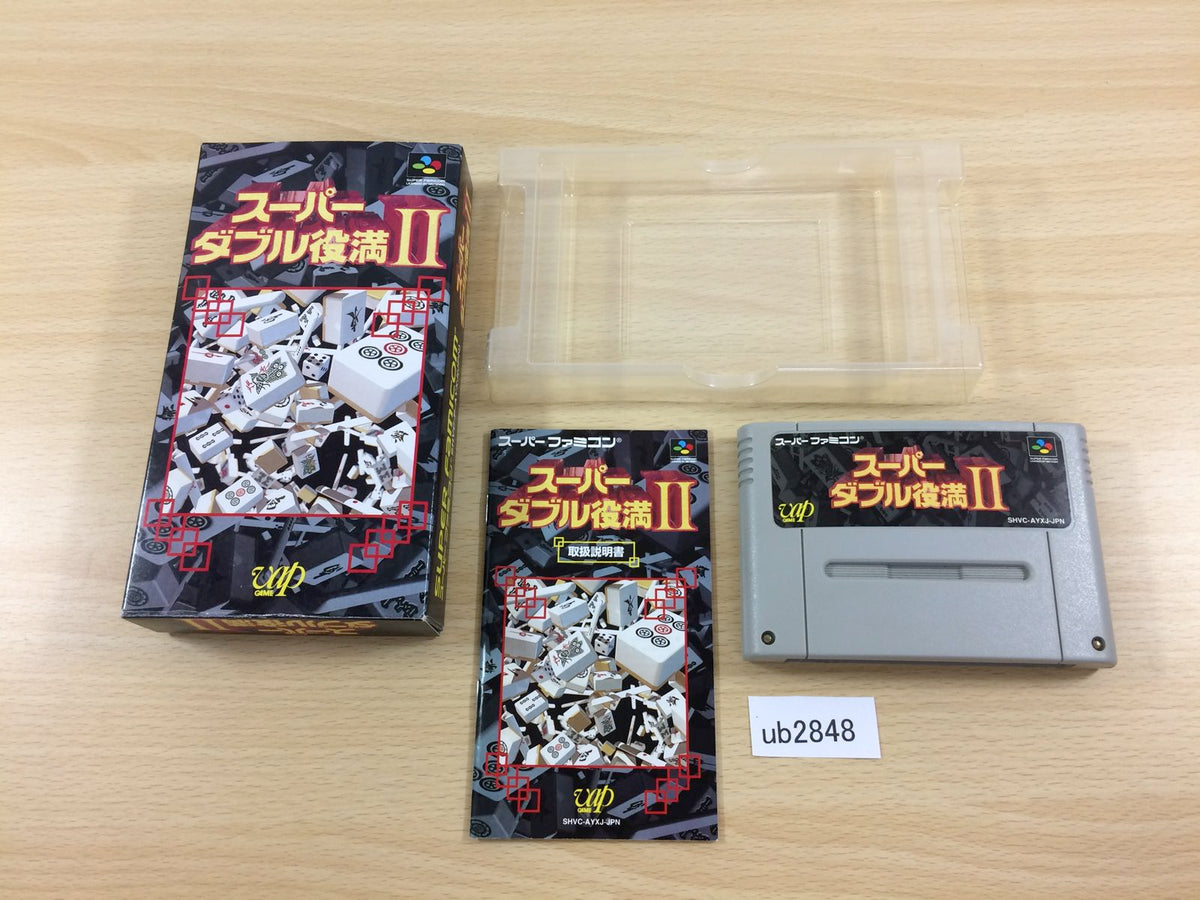 Super Double Yakuman II 2 Mahjong BOXED SNES Super Famicom Japan